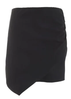 Skirts>Quiz Black Ruched Wrap Mini Skirt
