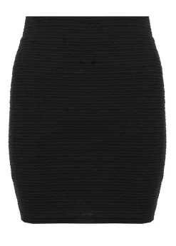 Skirts>Quiz Black Textured Bodycon Mini Skirt
