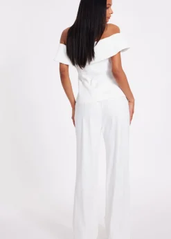 Trousers>Quiz Cream Tailored Trousers