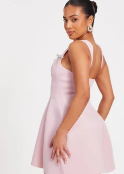 Dresses>Quiz Pink Petite A-Line Mini Dress