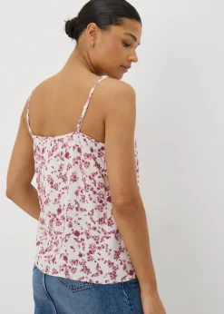 Tops>Papaya Raspberry Floral Cami Top