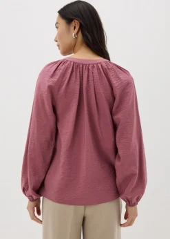 Tops>Papaya Raspberry Popover Blouse