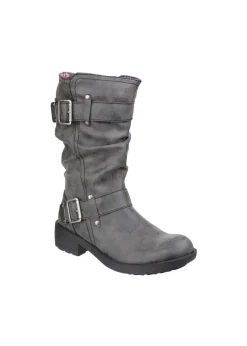 Footwear>Rocket Dog Black Trumble Biker Boot
