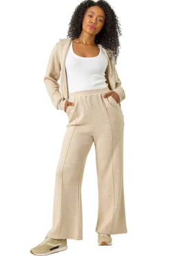 Trousers>Roman Beige Petite Pintuck Stretch Trouser
