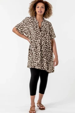 Jeans & Jeggings>Roman Curve Plain Elastic Waist Cropped Leggings Black