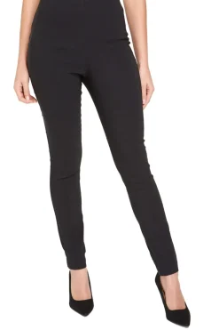 Trousers>Roman Full Length Elastic Waist Stretch Trousers Black