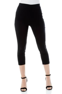 Trousers>Roman Petite Cropped Stretch Trouser Black