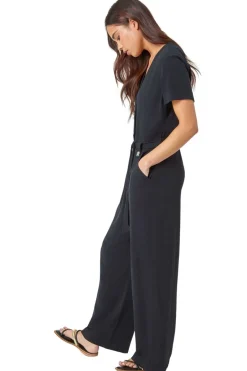 Jumpsuits & Playsuits>Roman Black Petite Linen Blend Jumpsuit