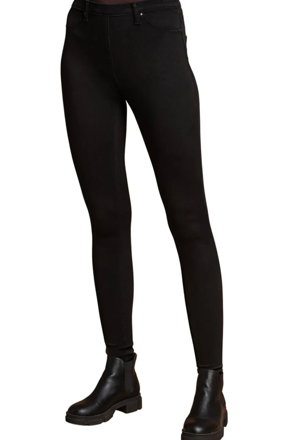 Jeans & Jeggings>Roman Stretch Jersey Denim Jegging Black