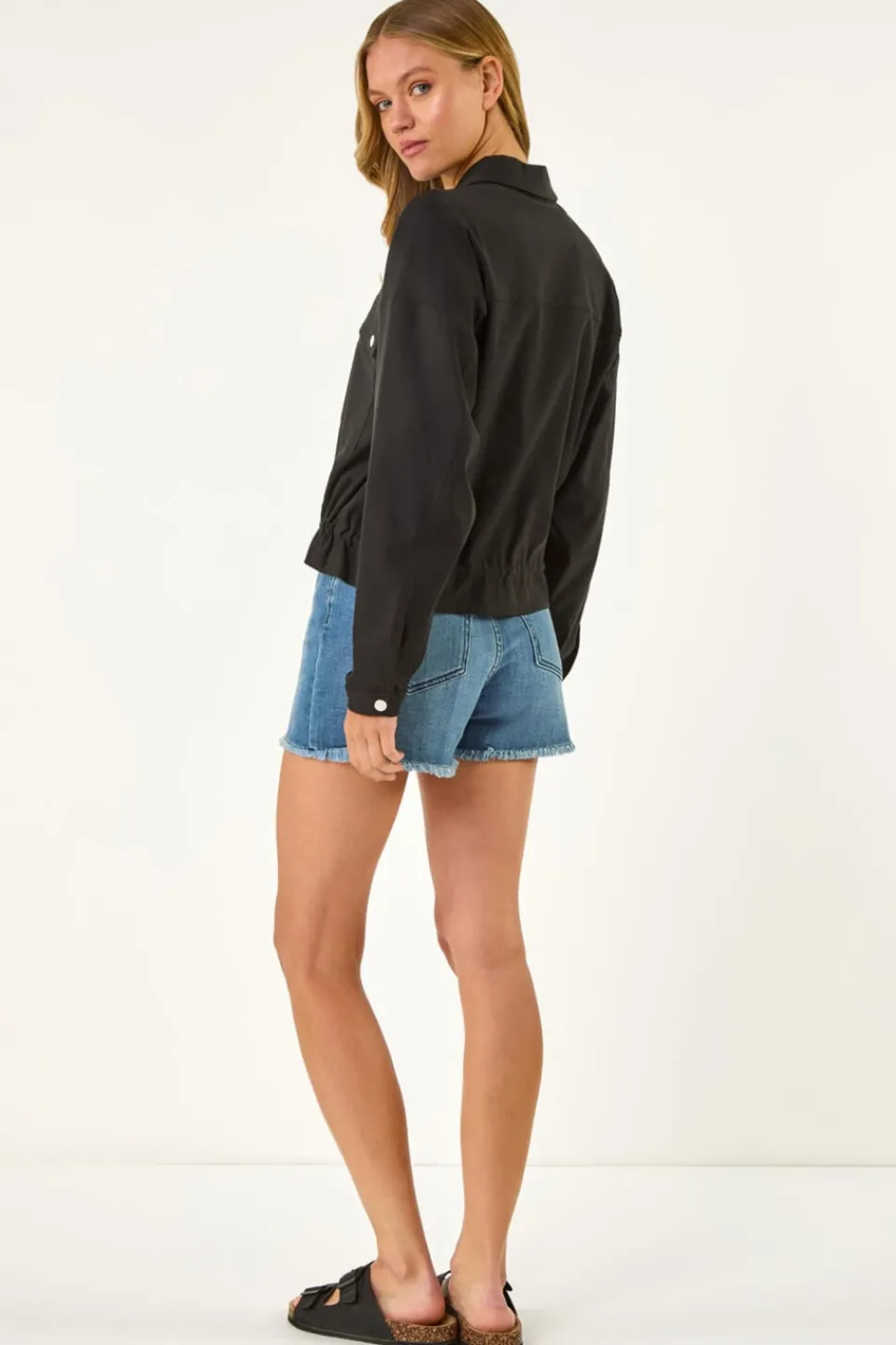 Coats & Jackets>Roman Black Utility Collared Pocket Jacket