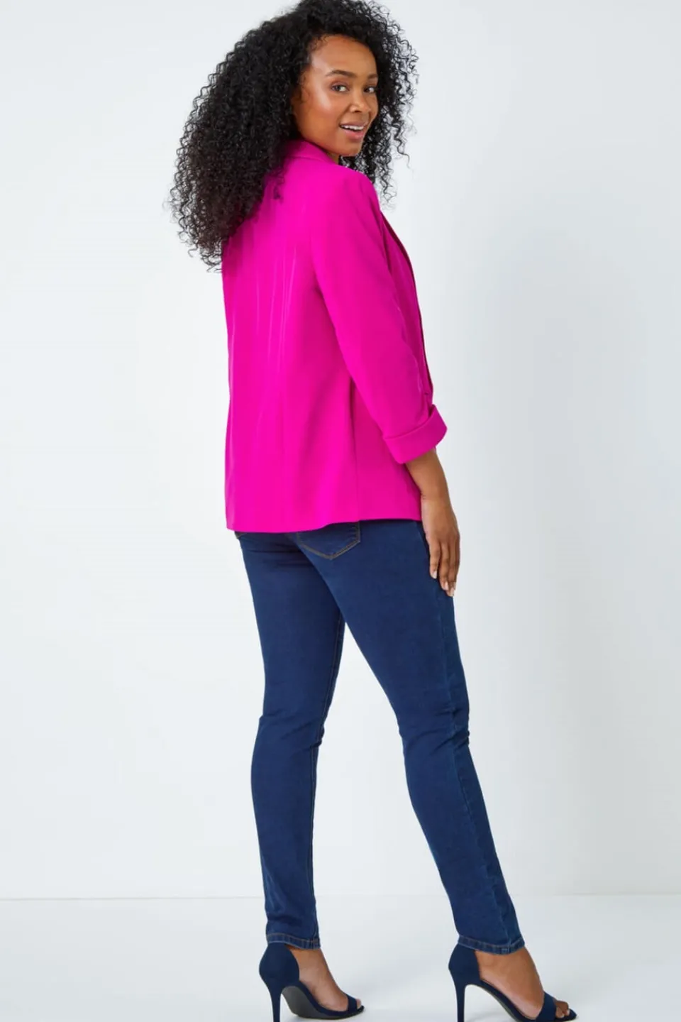 Coats & Jackets>Roman Candy Pink Classic Stretch Blazer 03Pink