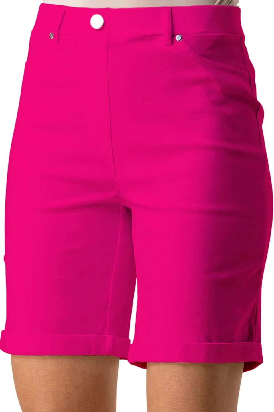 Shorts>Roman Turn Up Stretch Shorts Cerise