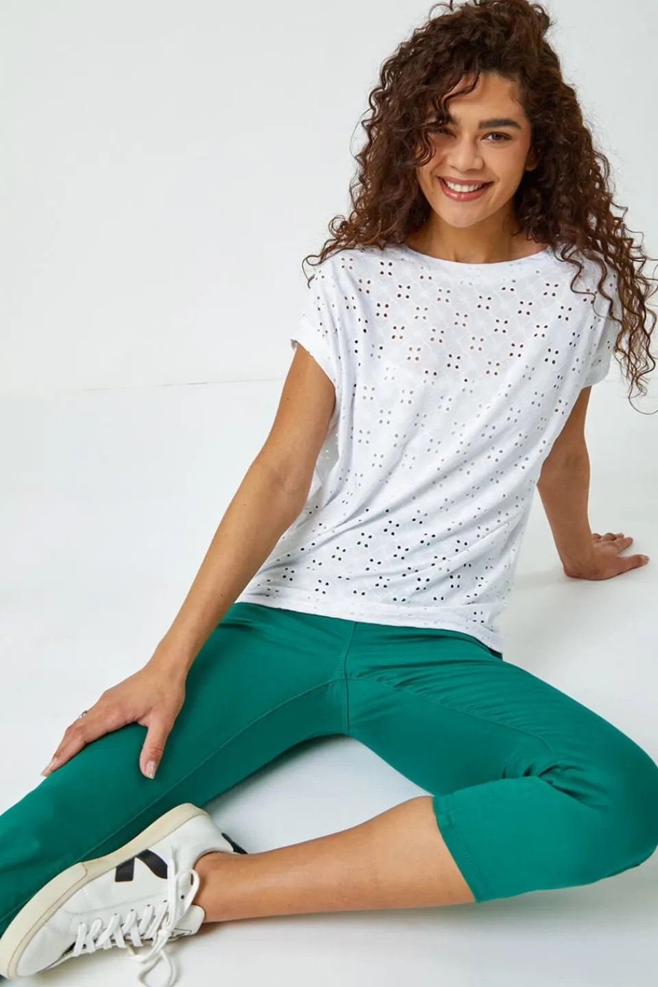 Jeans & Jeggings>Roman Cropped Stretch Denim Jegging Green
