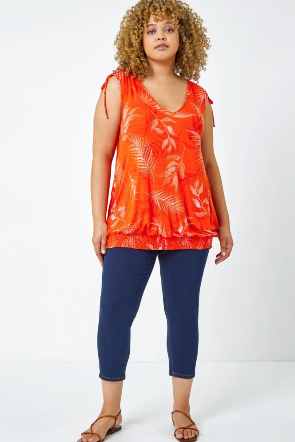 Jeans & Jeggings>Roman Indigo Curve Elastic Waist Cropped Denim Jeggings