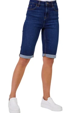 Shorts>Roman Essential Stretch Knee Length Shorts Indigo
