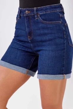 Shorts>Roman Stretch Denim Mom Shorts Indigo