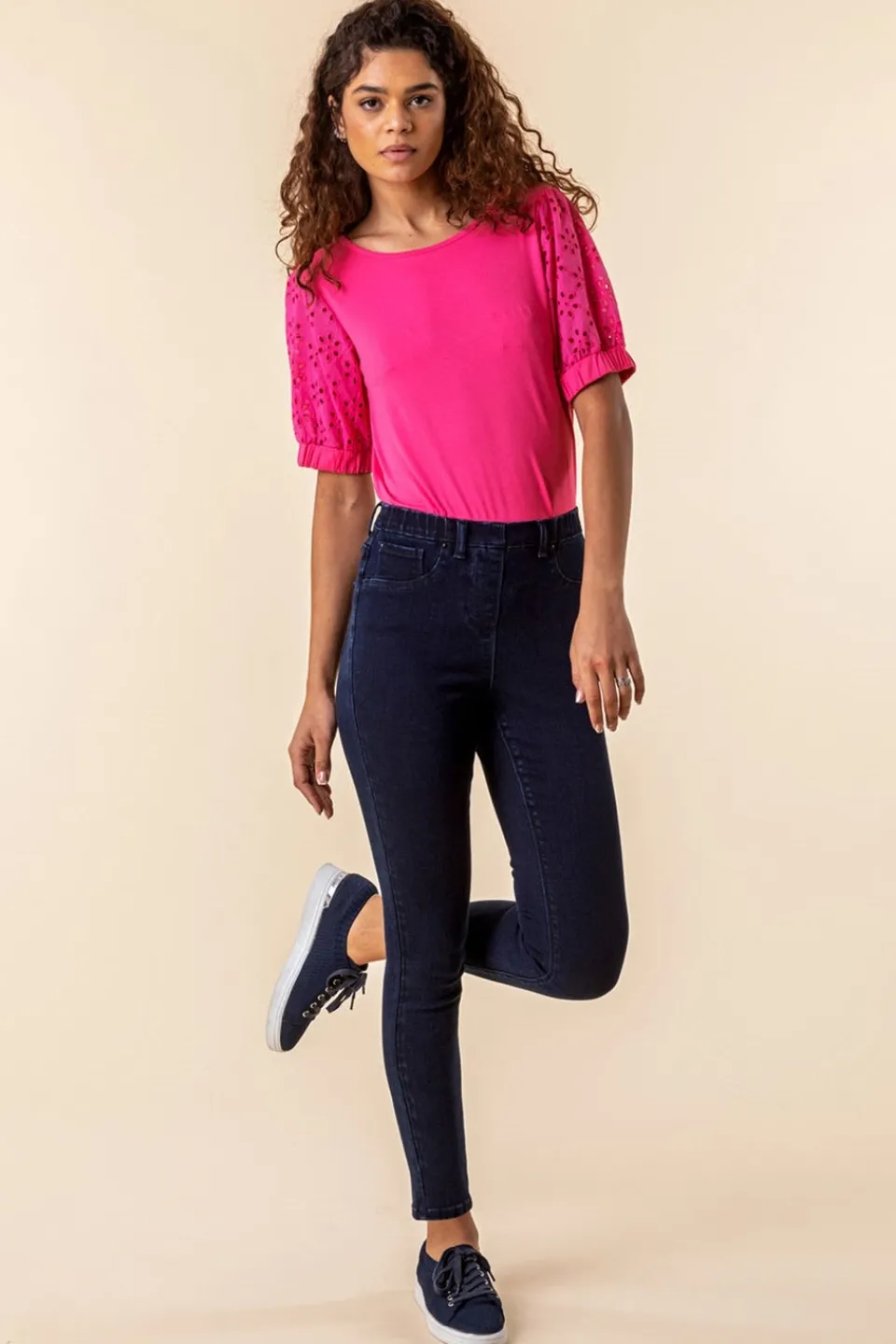 Jeans & Jeggings>Roman Ultimate Stretch Elastic Waist Jegging 29" Indigo