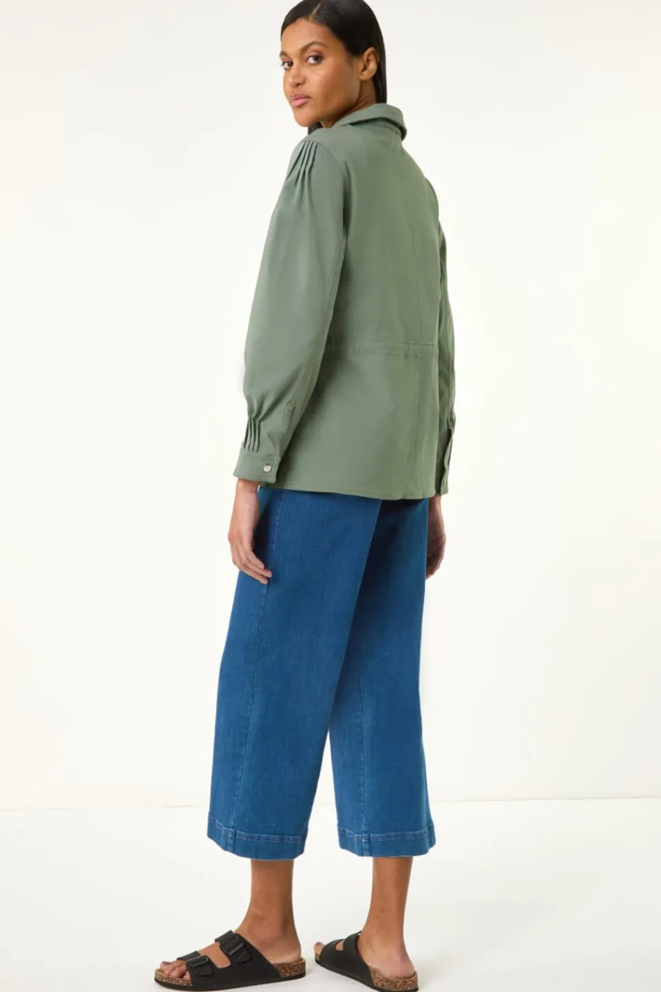 Coats & Jackets>Roman Buttoned Safari Jacket Khaki