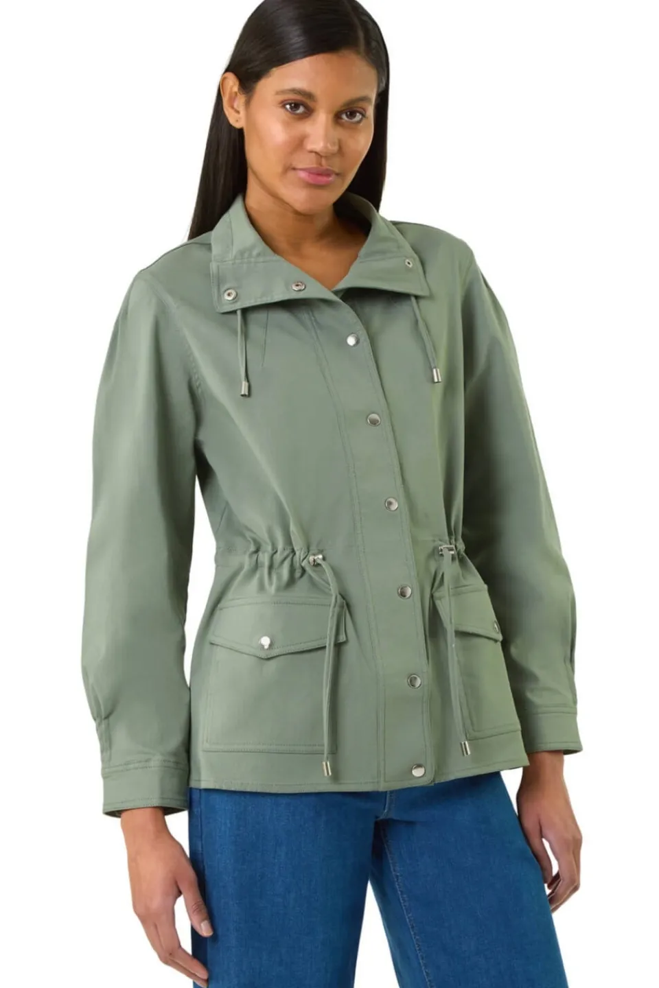 Coats & Jackets>Roman Buttoned Safari Jacket Khaki