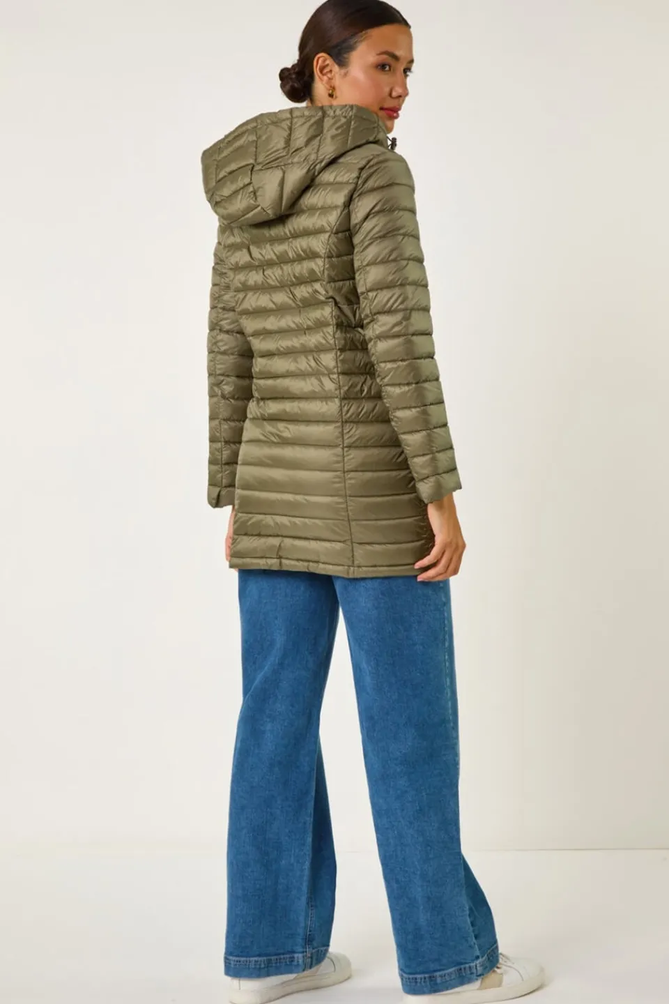 Coats & Jackets>Roman Khaki Padded Hooded Coat