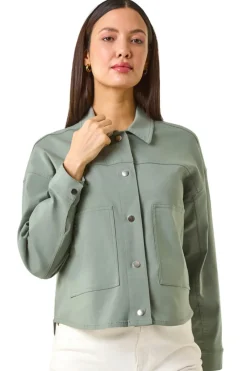 Coats & Jackets>Roman Khaki Patch Pocket Jacket