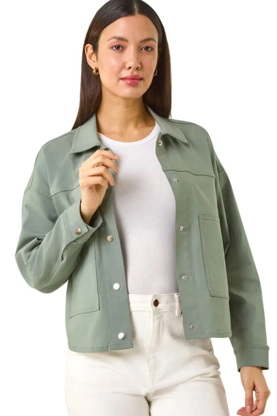 Coats & Jackets>Roman Khaki Patch Pocket Jacket