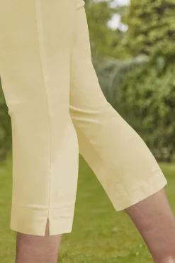 Trousers>Roman Cropped Stretch Trouser Capri Summer Leggings 3/4 Pedal Pushers Lemon