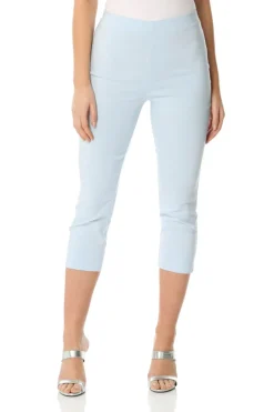 Trousers>Roman Light Blue Cropped Stretch Trouser LightBlue