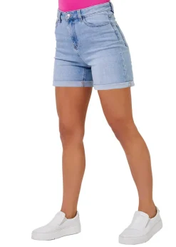 Shorts>Roman Light Denim Stretch Denim Mom Shorts LightDenim