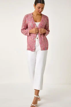 Tops>Roman Multi Space Dye Knit Cardigan