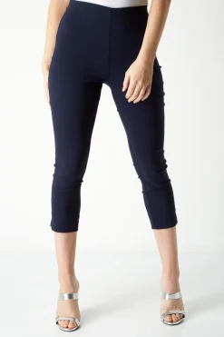 Trousers>Roman Blue Petite Cropped Stretch Trousers Navy
