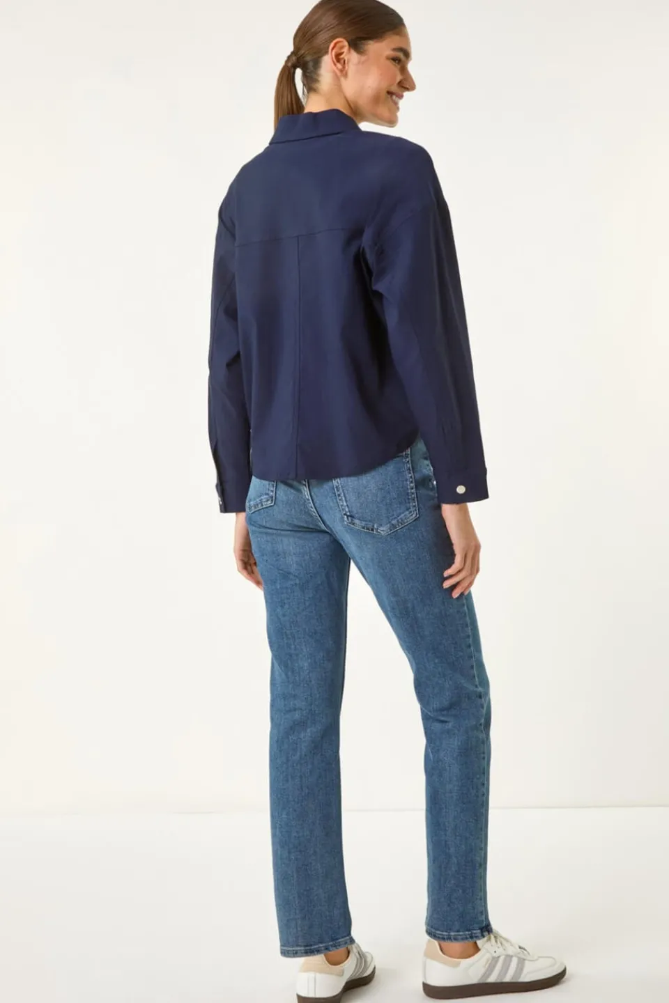 Coats & Jackets>Roman Navy Patch Pocket Jacket