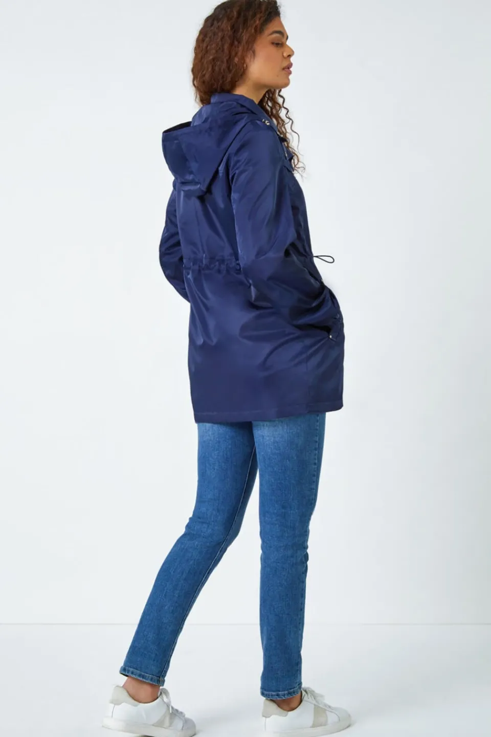 Coats & Jackets>Roman Shower Resistant Longline Jacket Navy