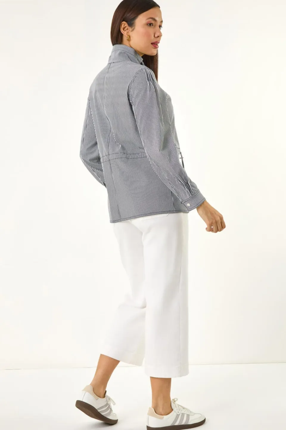 Coats & Jackets>Roman Navy Stripe Safari Jacket