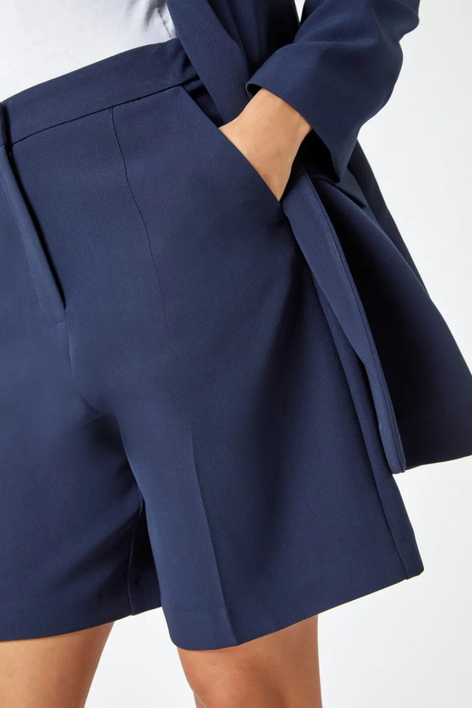 Shorts>Roman Navy Tailored Bermuda Shorts