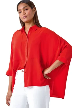 Tops>Roman Orange Relaxed Smart Stretch Shirt