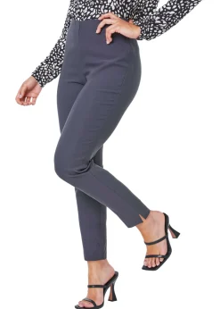 Trousers>Roman Petite Dark Grey Full Length Stretch Trousers DarkGrey