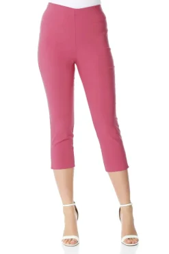 Trousers>Roman Pink Cropped Stretch Trouser