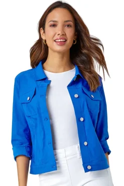 Coats & Jackets>Roman Royal Stretch Pocket Detail Jacket Blue