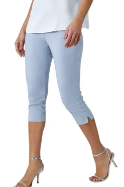 Trousers>Roman Cropped Stretch Trouser Capri Summer Leggings 3/4 Pedal Pushers Silver