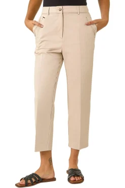 Trousers>Roman Stone Cotton Stretch Cropped Trouser