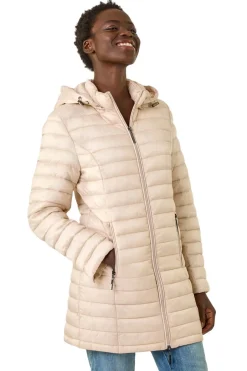 Coats & Jackets>Roman Stone Padded Hooded Coat