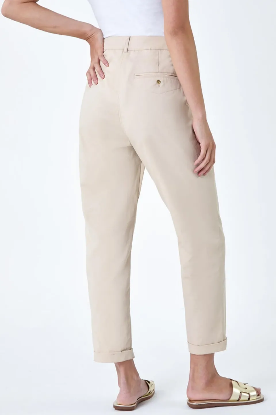 Trousers>Roman Stone Petite Cotton Blend Stretch Chino Trousers
