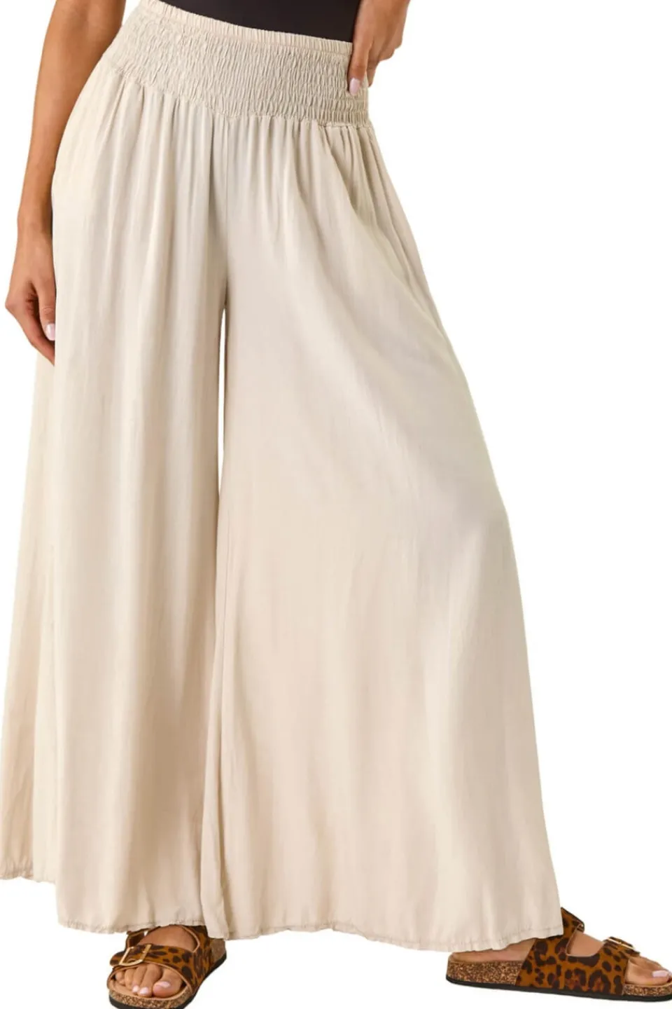 Trousers>Roman Stone Relaxed Wide Leg Trouser