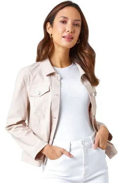 Coats & Jackets>Roman Stretch Pocket Detail Jacket Stone