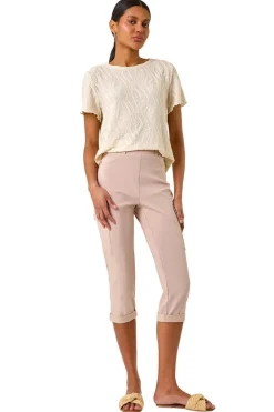Trousers>Roman Stone Turn Up Stretch Cargo Trousers