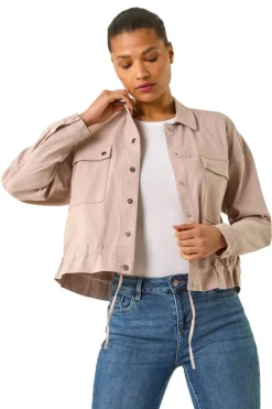 Coats & Jackets>Roman Stone Utility Collared Stretch Pocket Jacket