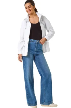 Coats & Jackets>Roman Buttoned Safari Jacket White