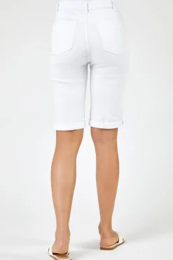 Shorts>Roman Essential Stretch Knee Length Shorts White