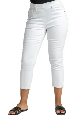 Jeans & Jeggings>Roman Petite Stretch Crop Denim Jegging White